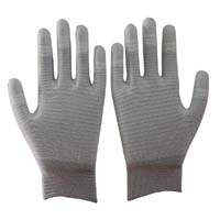 Carbon ESD PU palm Coated Gloves